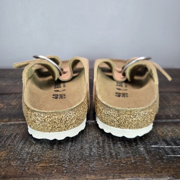 NEW Birkenstock Arizona Big Buckle Womens Size 9 Narrow Sandal Pink Metallic 40 - Picture 4 of 10